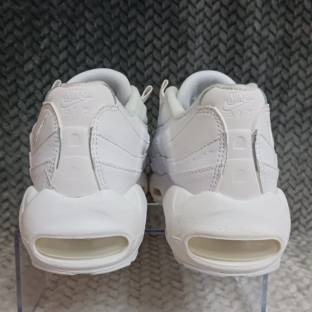 Nike Air Max 95 Recraft Triple White GS Sneakers Shoes Size 6.5Y Women's 8